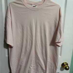 Hanes Light Pink Short Sleeve Tee